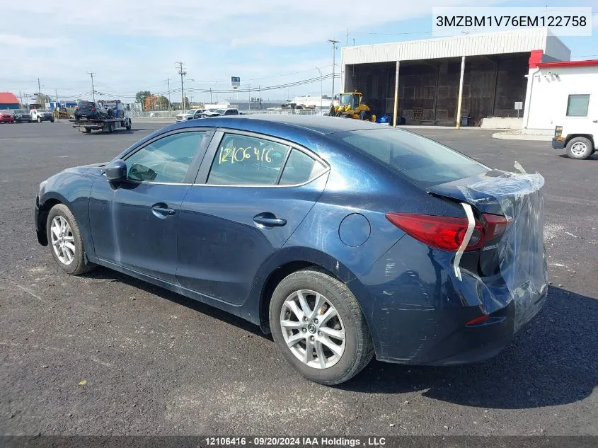 2014 Mazda 3 Touring VIN: 3MZBM1V76EM122758 Lot: 12106416