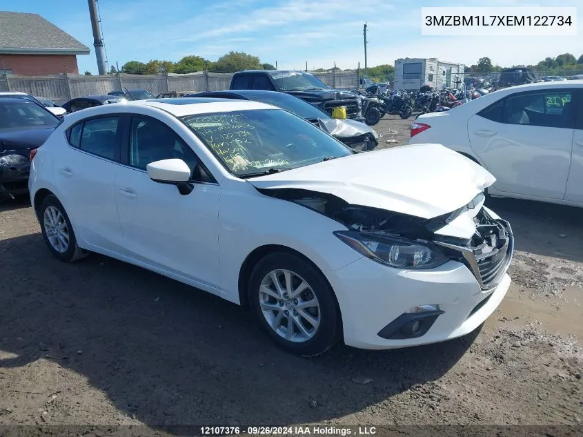 2014 Mazda Mazda3 VIN: 3MZBM1L7XEM122734 Lot: 12107376