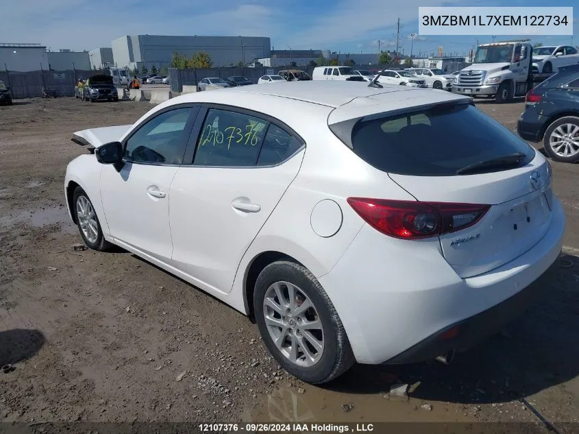 2014 Mazda Mazda3 VIN: 3MZBM1L7XEM122734 Lot: 12107376