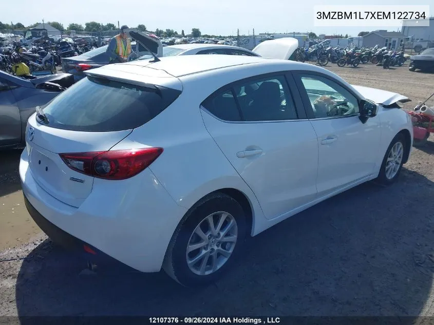 2014 Mazda Mazda3 VIN: 3MZBM1L7XEM122734 Lot: 12107376