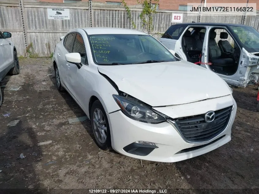 2014 Mazda 3 Touring VIN: JM1BM1V72E1166322 Lot: 12109122