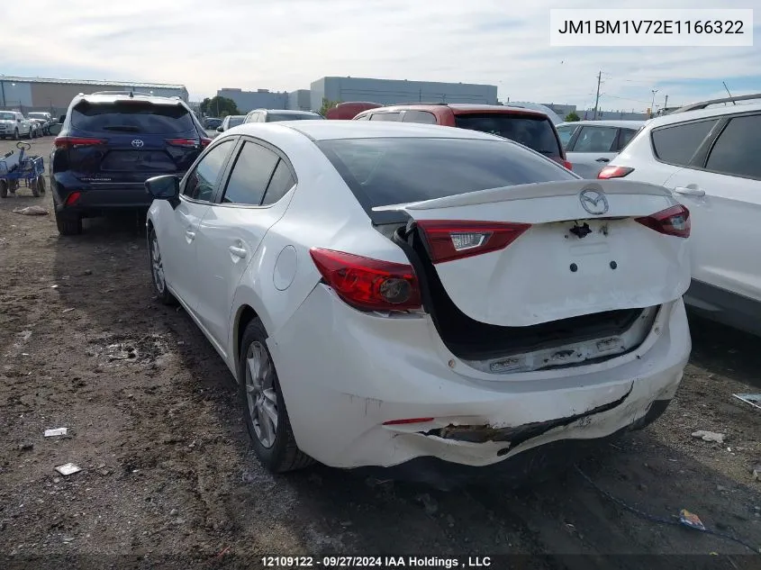 2014 Mazda 3 Touring VIN: JM1BM1V72E1166322 Lot: 12109122