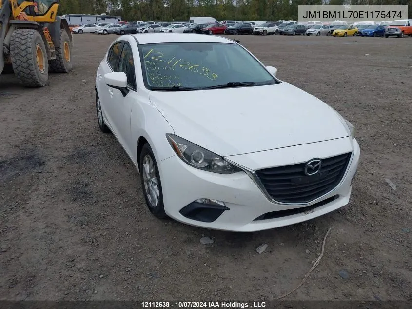 2014 Mazda 3 Touring VIN: JM1BM1L70E1175474 Lot: 12112638