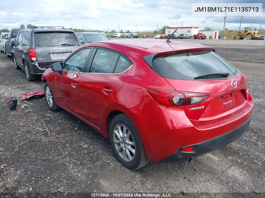 2014 Mazda Mazda3 VIN: JM1BM1L71E1135713 Lot: 12113904