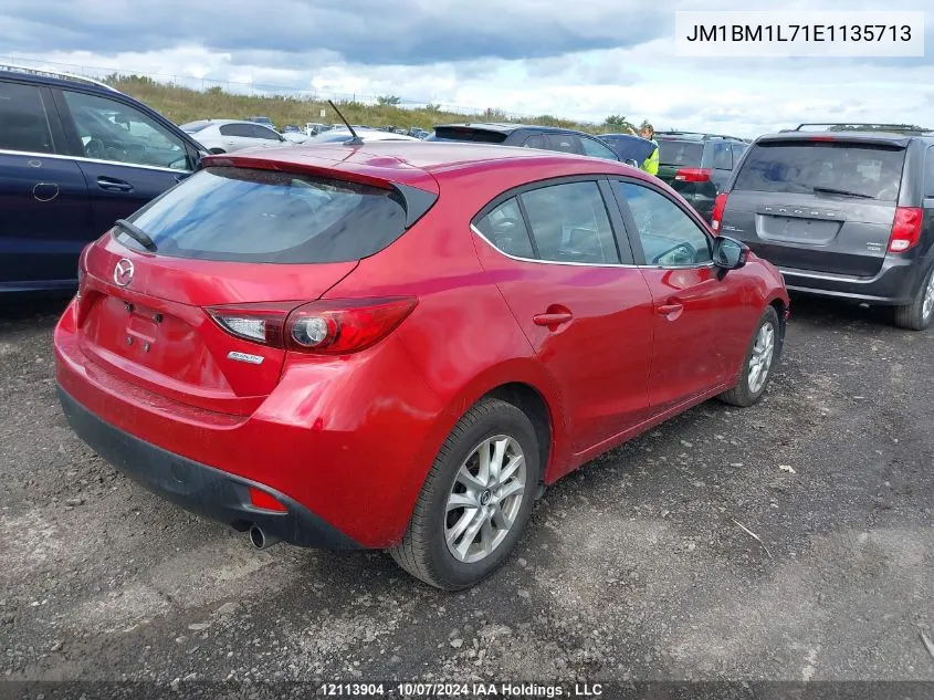 2014 Mazda Mazda3 VIN: JM1BM1L71E1135713 Lot: 12113904