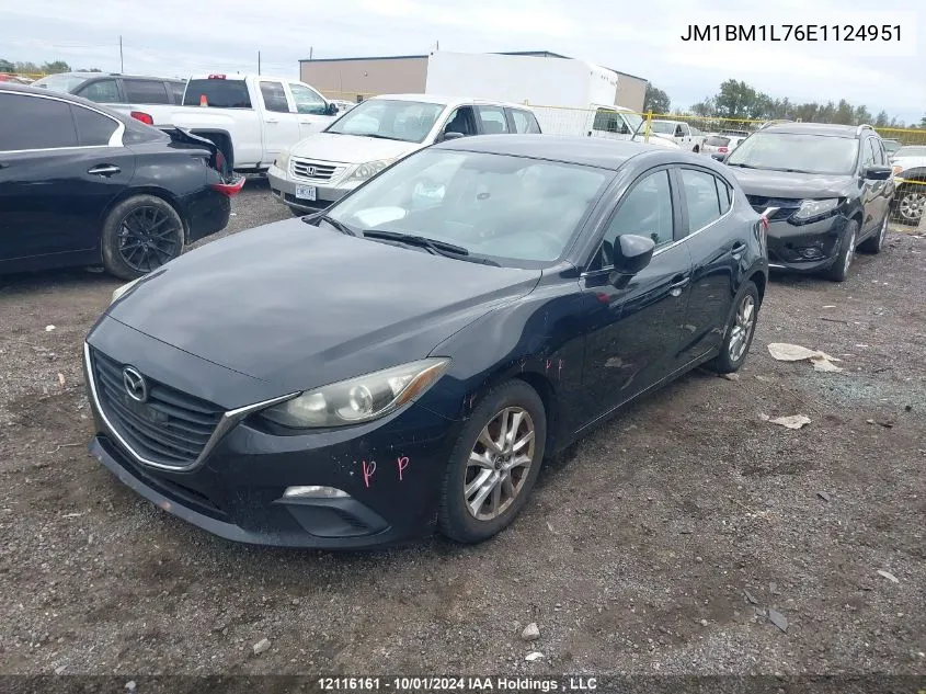 2014 Mazda Mazda3 VIN: JM1BM1L76E1124951 Lot: 12116161