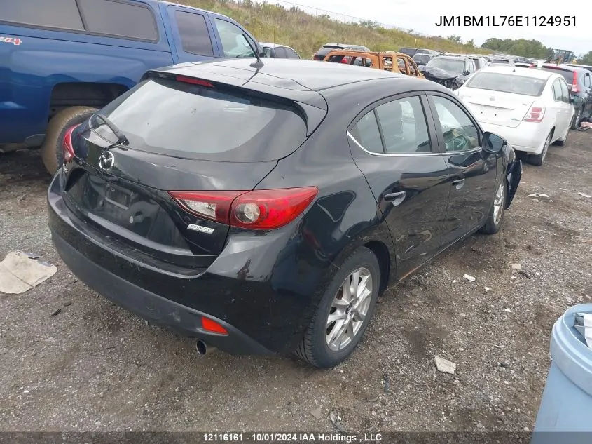 2014 Mazda Mazda3 VIN: JM1BM1L76E1124951 Lot: 12116161