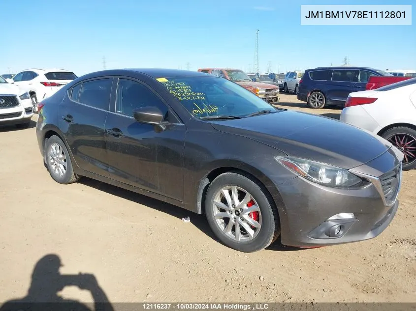 2014 Mazda Mazda3 VIN: JM1BM1V78E1112801 Lot: 12116237