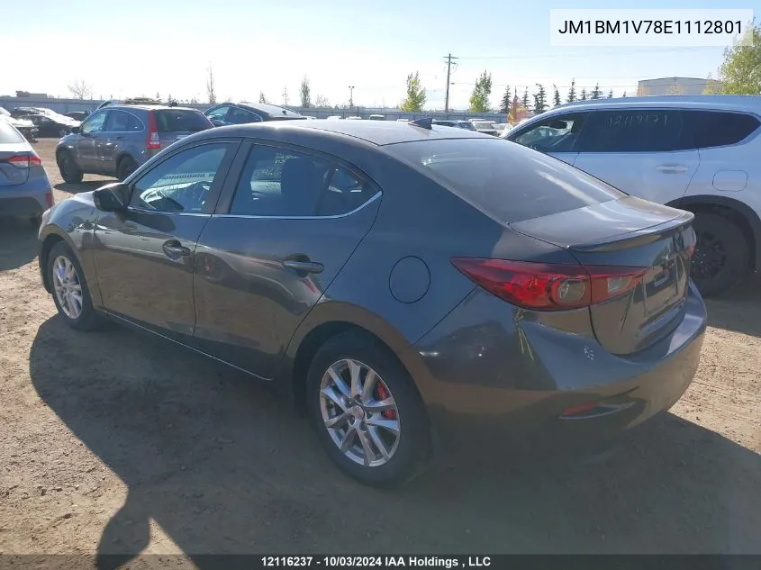 2014 Mazda Mazda3 VIN: JM1BM1V78E1112801 Lot: 12116237