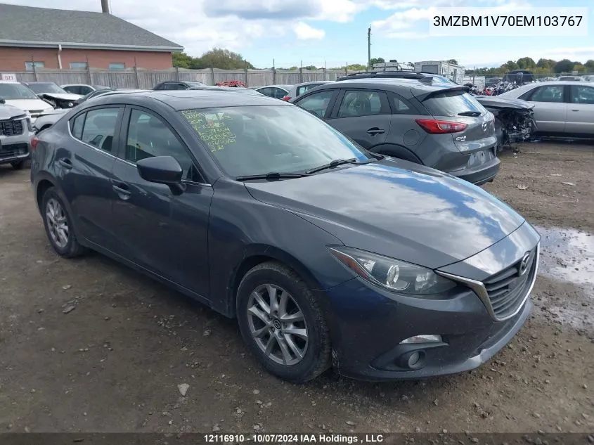 3MZBM1V70EM103767 2014 Mazda Mazda3