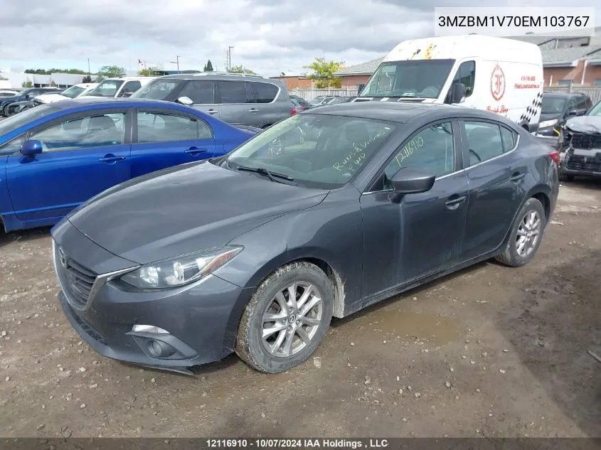 3MZBM1V70EM103767 2014 Mazda Mazda3