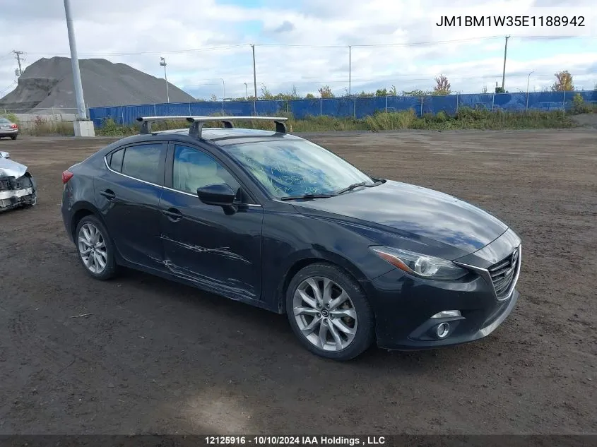 2014 Mazda Mazda3 VIN: JM1BM1W35E1188942 Lot: 12125916