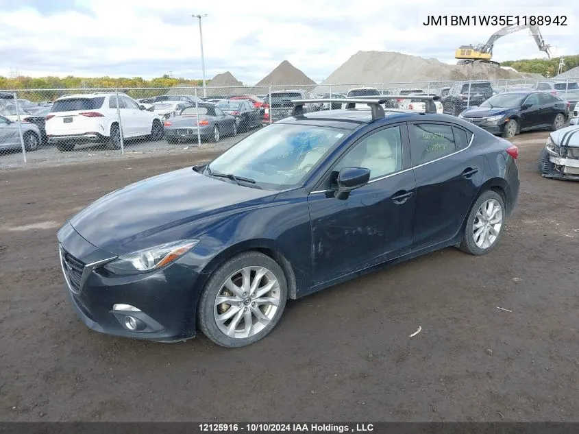 2014 Mazda Mazda3 VIN: JM1BM1W35E1188942 Lot: 12125916