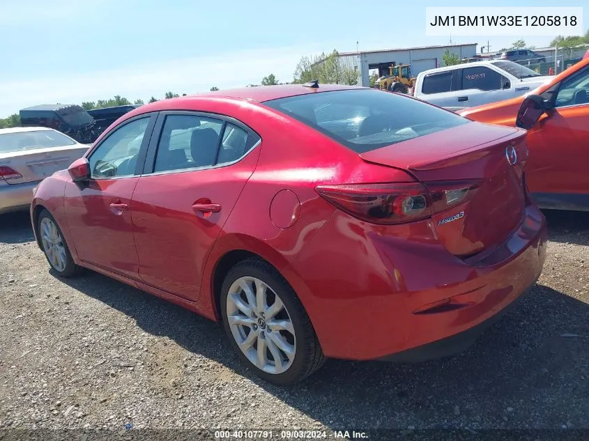 2014 Mazda Mazda3 S Grand Touring VIN: JM1BM1W33E1205818 Lot: 40107791