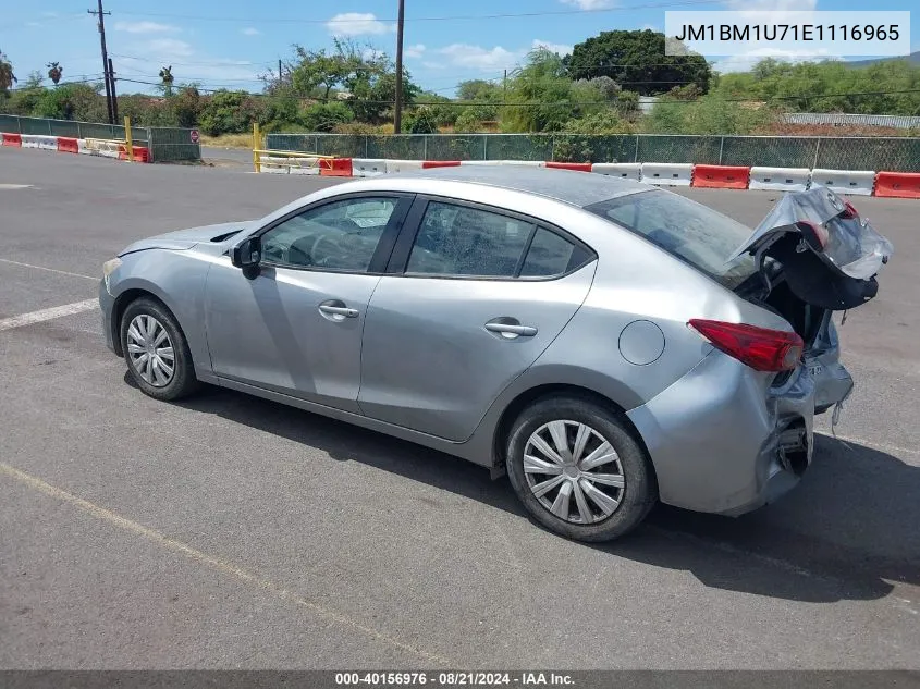 2014 Mazda Mazda3 I Sport VIN: JM1BM1U71E1116965 Lot: 40156976