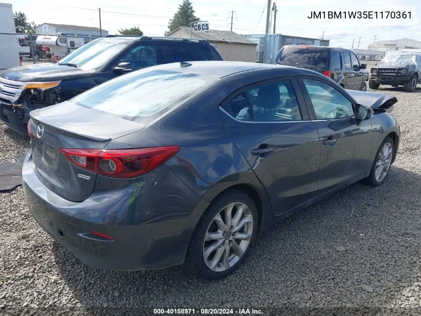 2014 Mazda Mazda3 S Grand Touring VIN: JM1BM1W35E1170361 Lot: 40158971