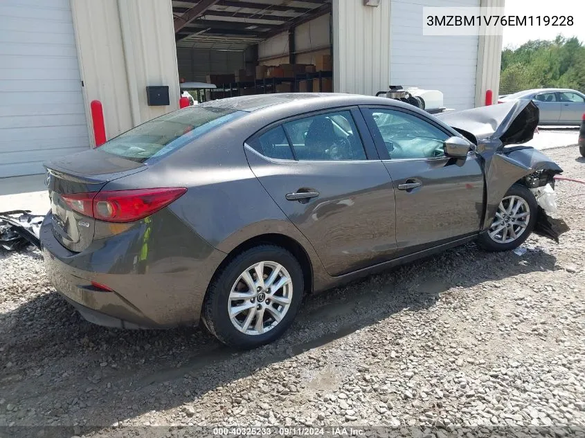 2014 Mazda Mazda3 I Touring VIN: 3MZBM1V76EM119228 Lot: 40325233