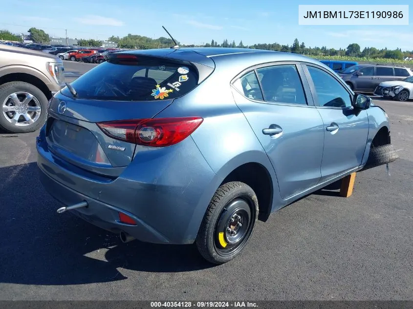 2014 Mazda Mazda3 I Touring VIN: JM1BM1L73E1190986 Lot: 40354128