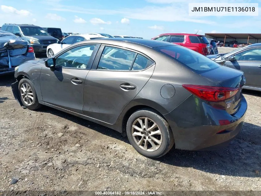 2014 Mazda 3 Sport VIN: JM1BM1U71E1136018 Lot: 40364162