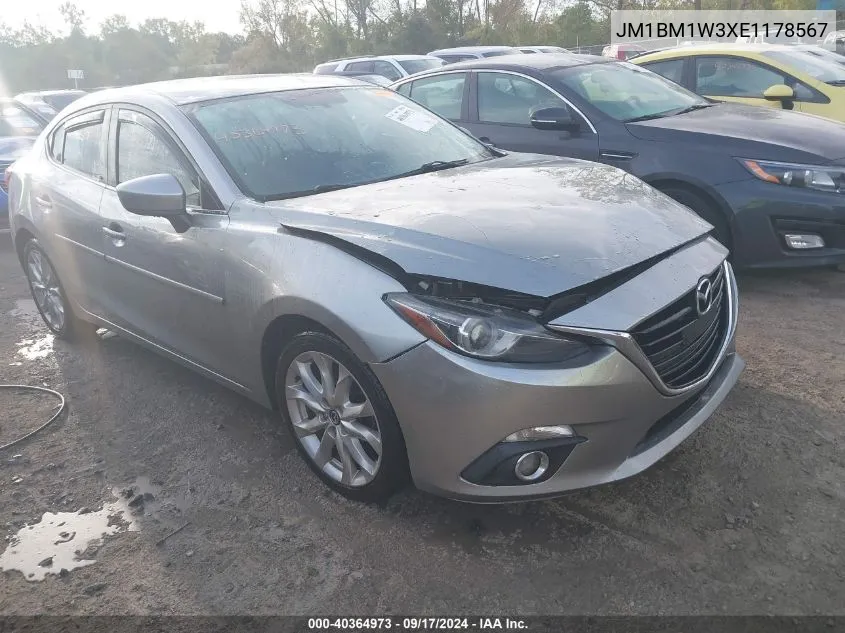 2014 Mazda 3 Grand Touring VIN: JM1BM1W3XE1178567 Lot: 40364973