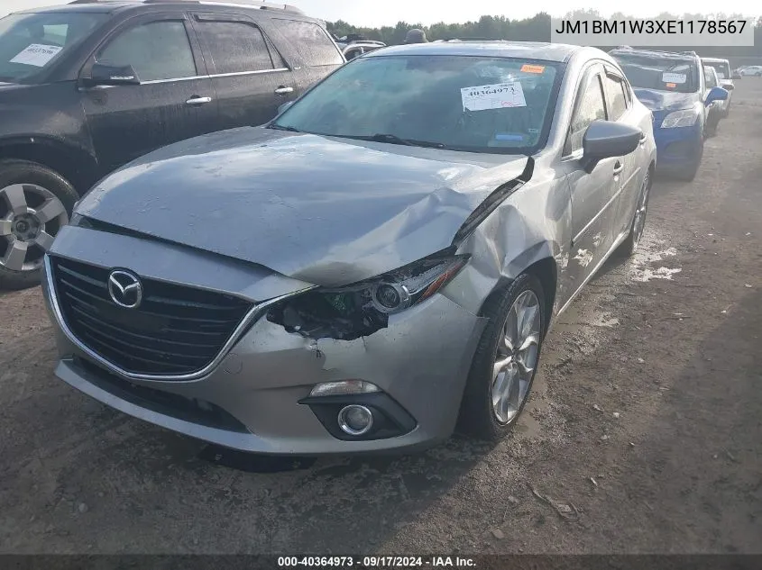 2014 Mazda 3 Grand Touring VIN: JM1BM1W3XE1178567 Lot: 40364973