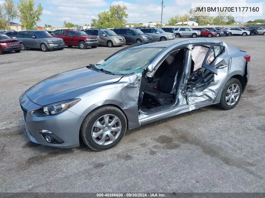 2014 Mazda Mazda3 I Sport VIN: JM1BM1U70E1177160 Lot: 40386608