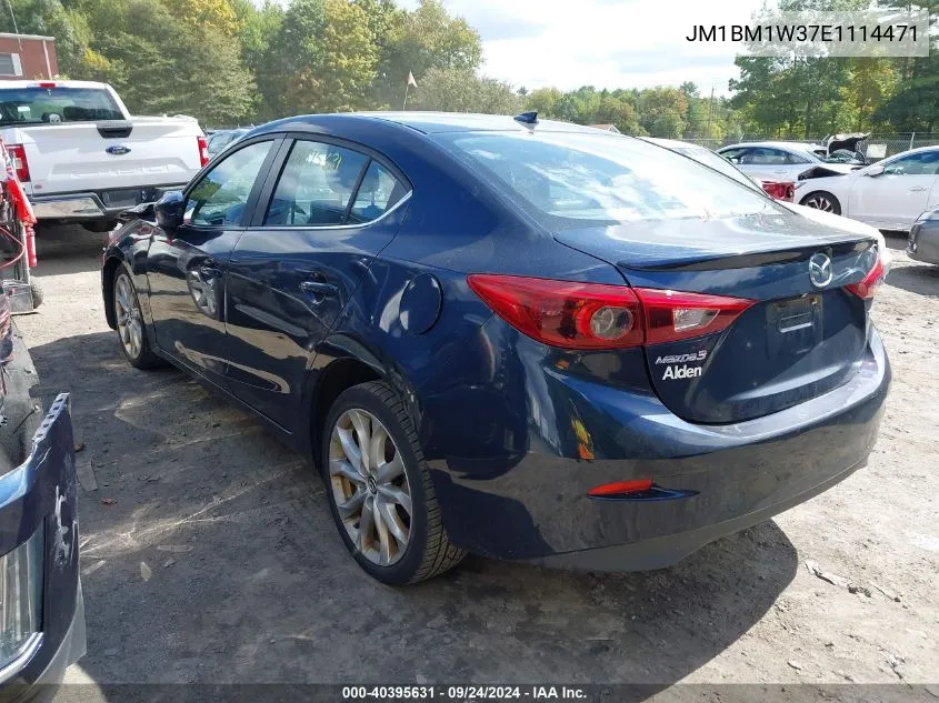 2014 Mazda 3 Grand Touring VIN: JM1BM1W37E1114471 Lot: 40395631