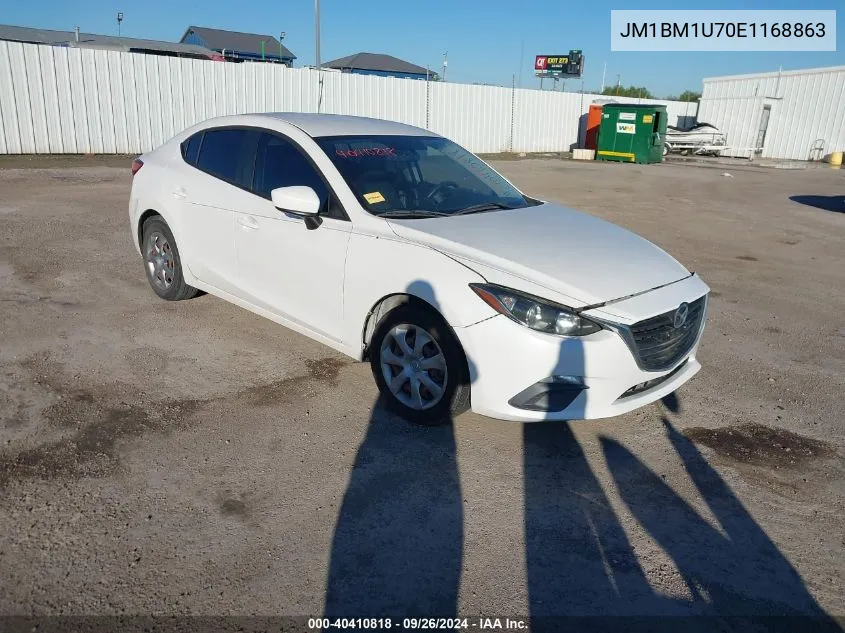 2014 Mazda Mazda3 I Sport VIN: JM1BM1U70E1168863 Lot: 40410818