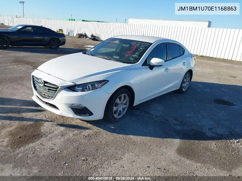 2014 Mazda Mazda3 I Sport VIN: JM1BM1U70E1168863 Lot: 40410818