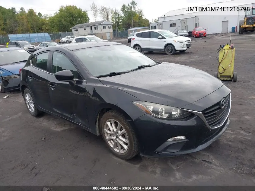 2014 Mazda 3 Grand Touring VIN: JM1BM1M74E1216798 Lot: 40444502