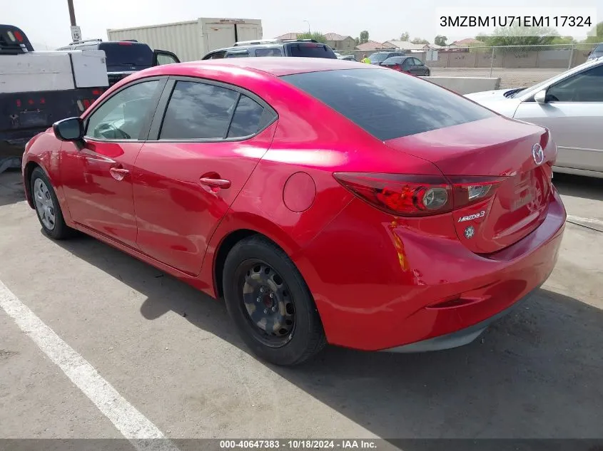 2014 Mazda Mazda3 I Sport VIN: 3MZBM1U71EM117324 Lot: 40647383