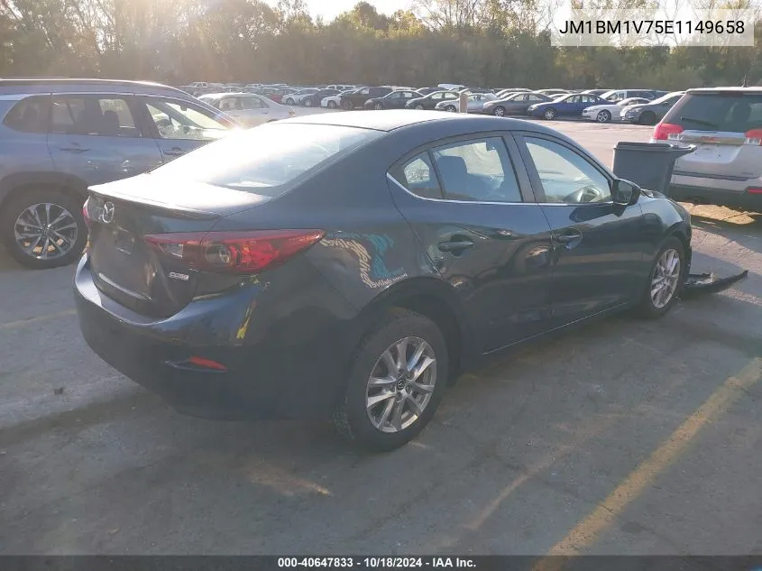 2014 Mazda Mazda3 I Touring VIN: JM1BM1V75E1149658 Lot: 40647833