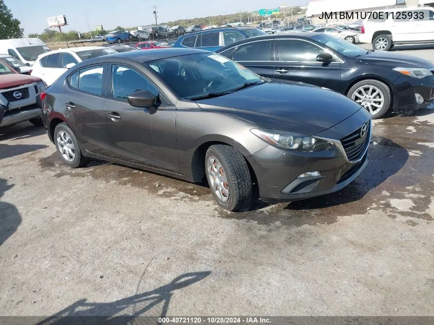 2014 Mazda Mazda3 I Sport VIN: JM1BM1U70E1125933 Lot: 40721120