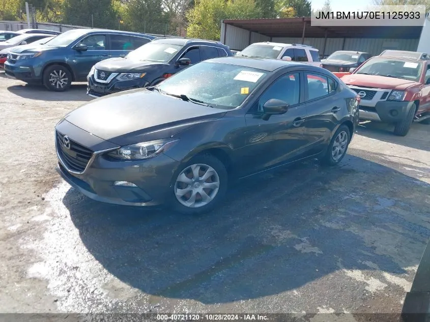 2014 Mazda Mazda3 I Sport VIN: JM1BM1U70E1125933 Lot: 40721120