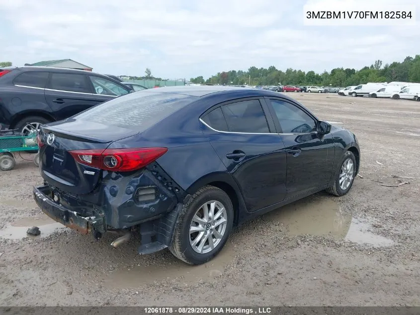 2015 Mazda Mazda3 VIN: 3MZBM1V70FM182584 Lot: 12061878