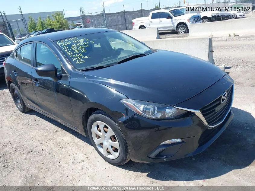 2015 Mazda Mazda3 VIN: 3MZBM1U76FM185362 Lot: 12064002