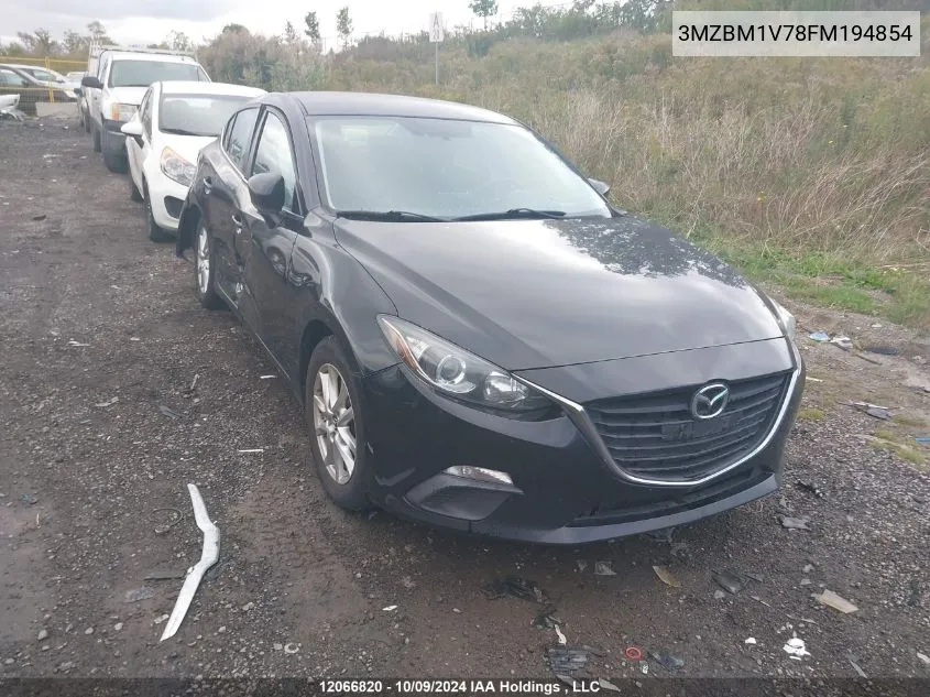 2015 Mazda 3 Touring VIN: 3MZBM1V78FM194854 Lot: 12066820