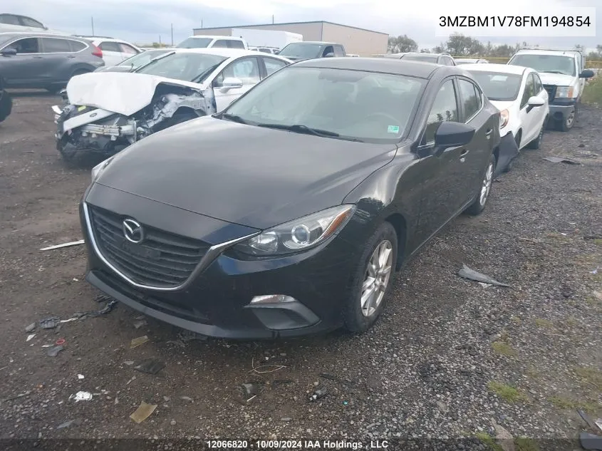 2015 Mazda 3 Touring VIN: 3MZBM1V78FM194854 Lot: 12066820