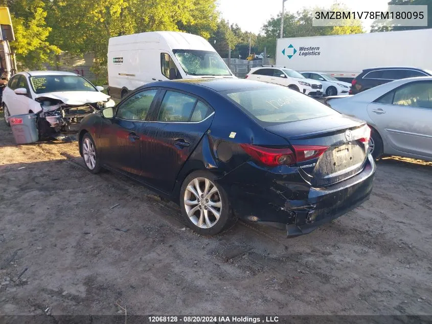 2015 Mazda 3 Touring VIN: 3MZBM1V78FM180095 Lot: 12068128