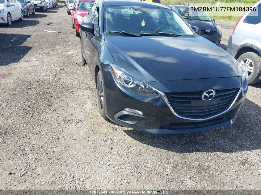 2015 Mazda Mazda3 VIN: 3MZBM1U77FM184396 Lot: 12072641