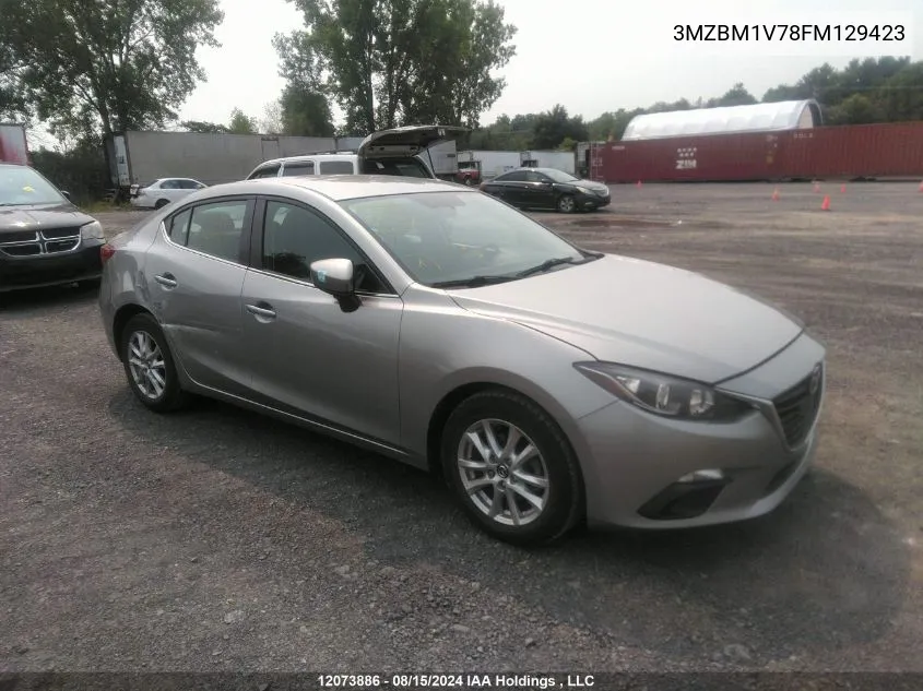 2015 Mazda 3 Touring VIN: 3MZBM1V78FM129423 Lot: 12073886