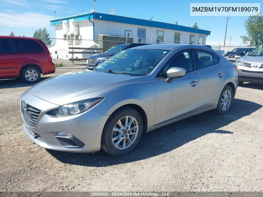 2015 Mazda Mazda3 VIN: 3MZBM1V70FM189079 Lot: 12083032