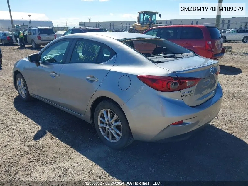 2015 Mazda Mazda3 VIN: 3MZBM1V70FM189079 Lot: 12083032