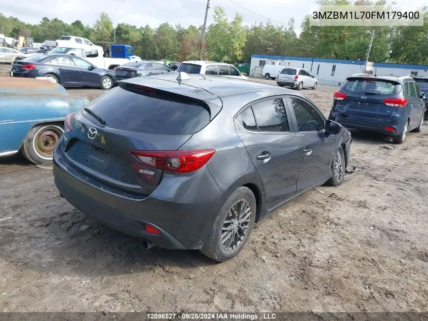 2015 Mazda 3 Touring VIN: 3MZBM1L70FM179400 Lot: 12096527