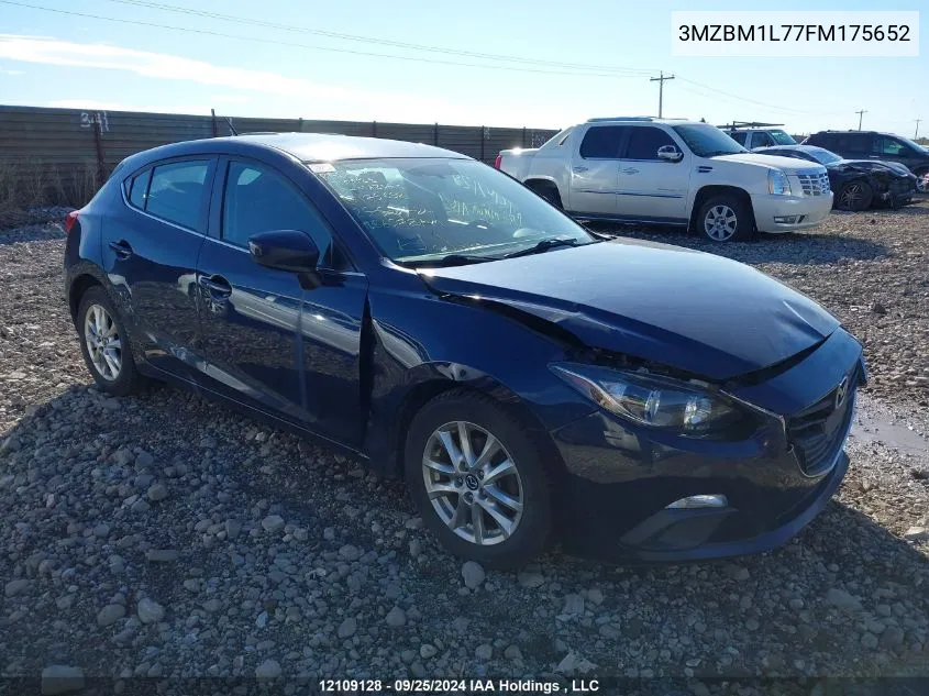 2015 Mazda 3 Touring VIN: 3MZBM1L77FM175652 Lot: 12109128