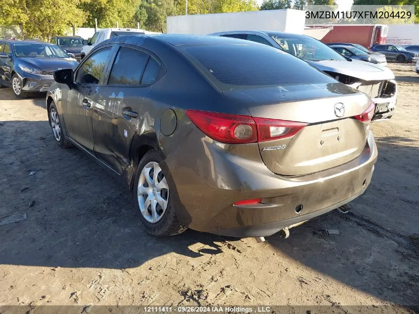 3MZBM1U7XFM204429 2015 Mazda Mazda3