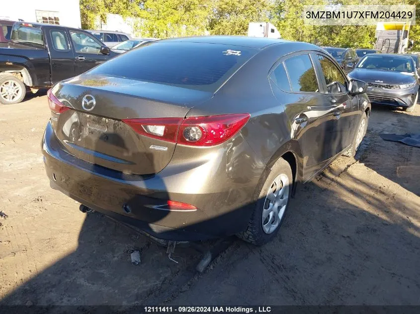 3MZBM1U7XFM204429 2015 Mazda Mazda3