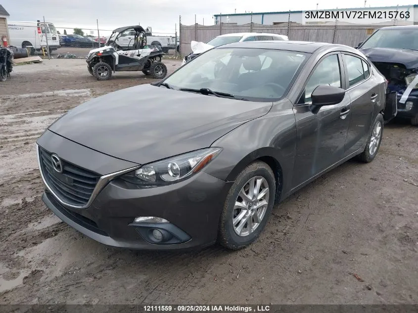 2015 Mazda 3 Touring VIN: 3MZBM1V72FM215763 Lot: 12111559