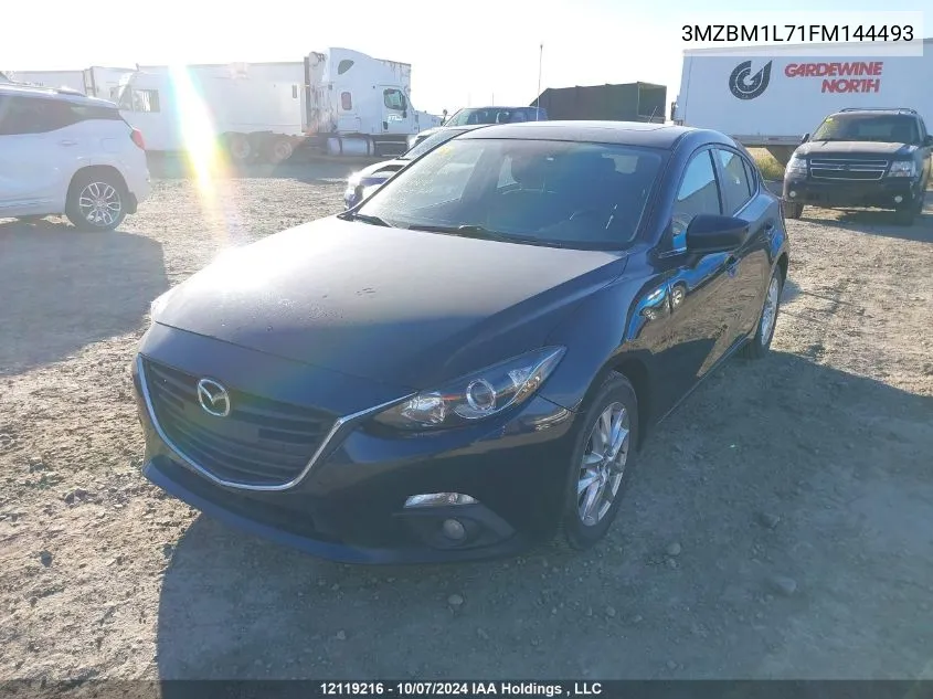 2015 Mazda Mazda3 VIN: 3MZBM1L71FM144493 Lot: 12119216