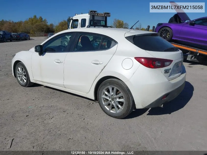 2015 Mazda Mazda3 VIN: 3MZBM1L7XFM215058 Lot: 12120150